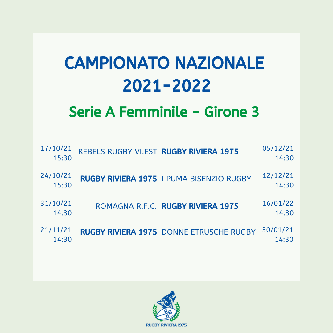 Seniores Femminile Campionato Serie A Rugby Riviera 1975